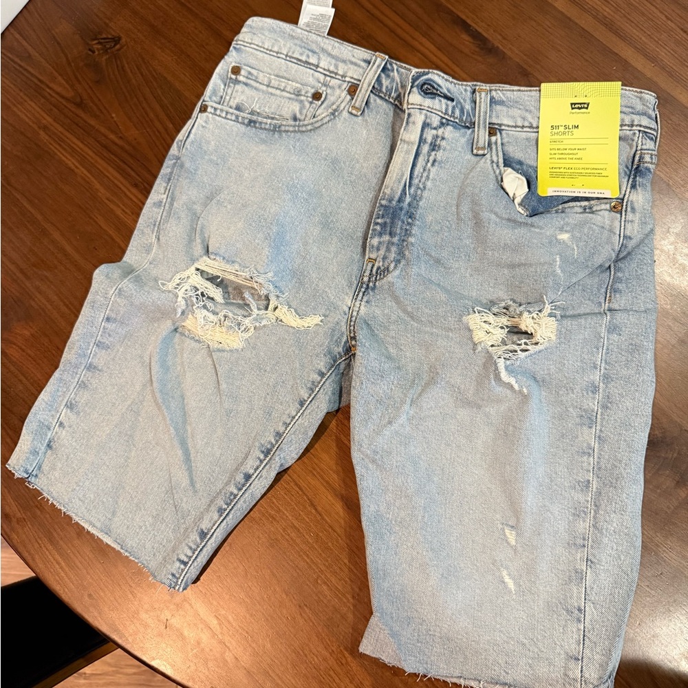 Levi's Light Blue Denim Shorts